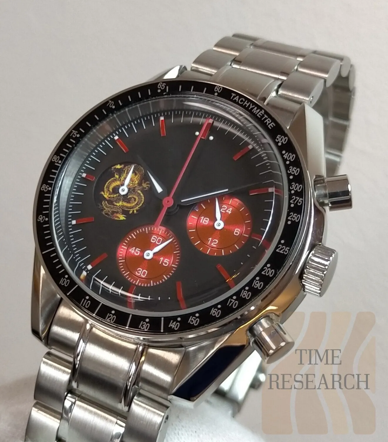 唯一無二の世界観/昇龍画インダイヤル【国産S社製vk63搭載/新品】クロノグラフ