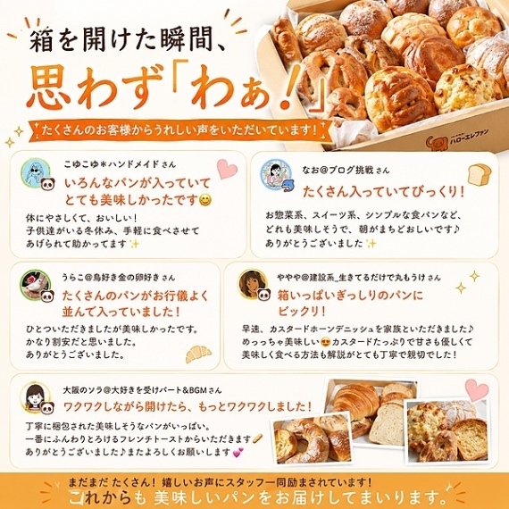 【フードロス削減】箱を開けてワクワク！湘南のパン屋さんのお楽しみパンBOX　予約受付中