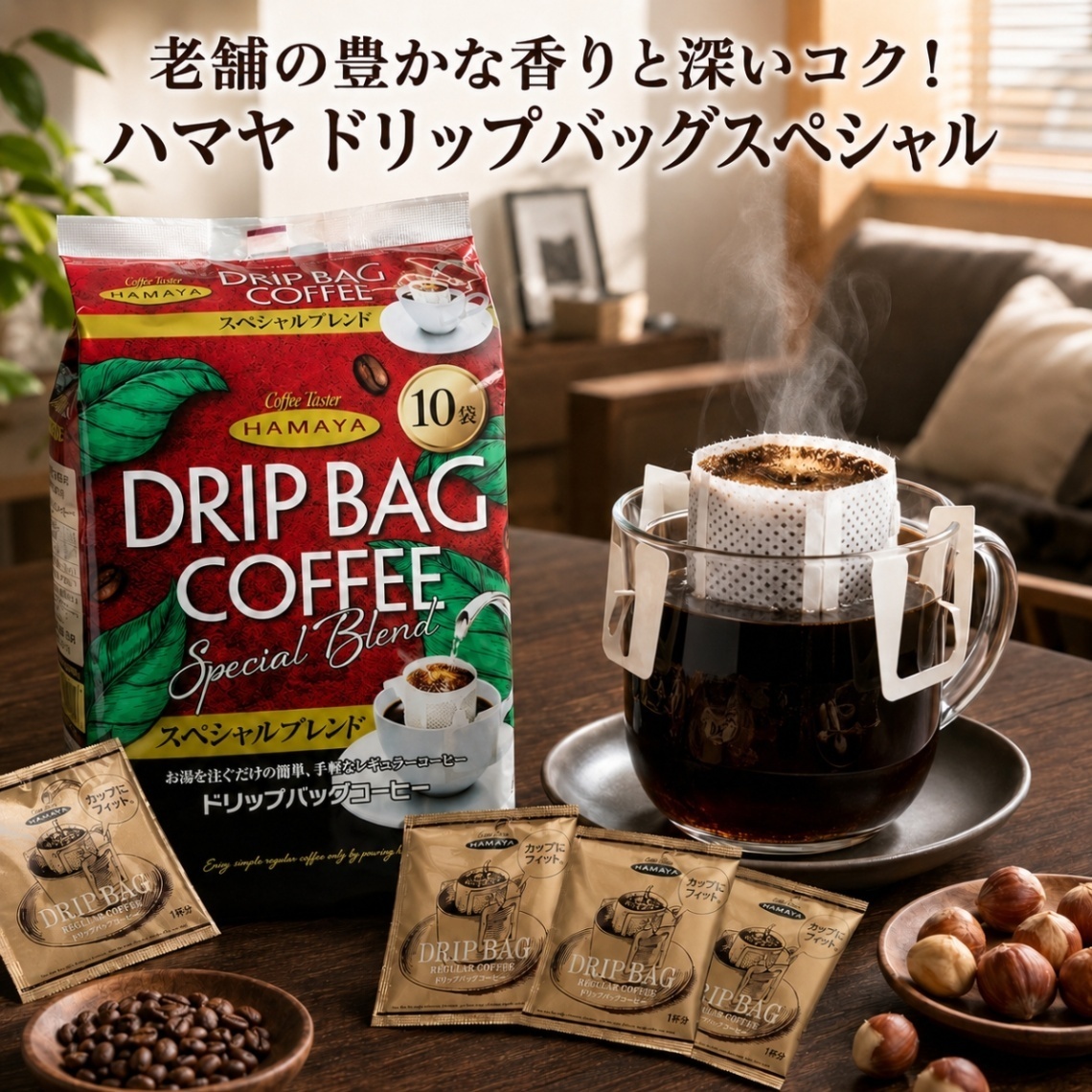 HAMAYA ハマヤ ドリップバッグ 10袋 8g ドリップコーヒー レギュラーコーヒー ブレンド