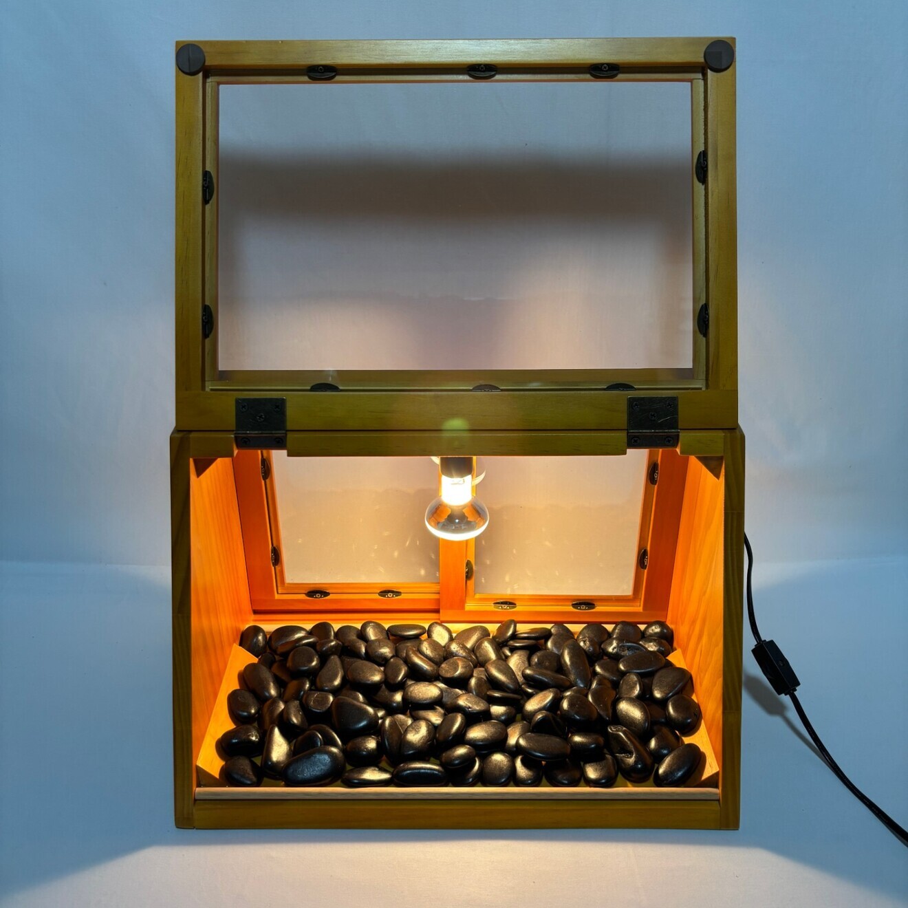 木製ホットショーケース 焼き芋保温ディスプレイケース【ナチュラル】