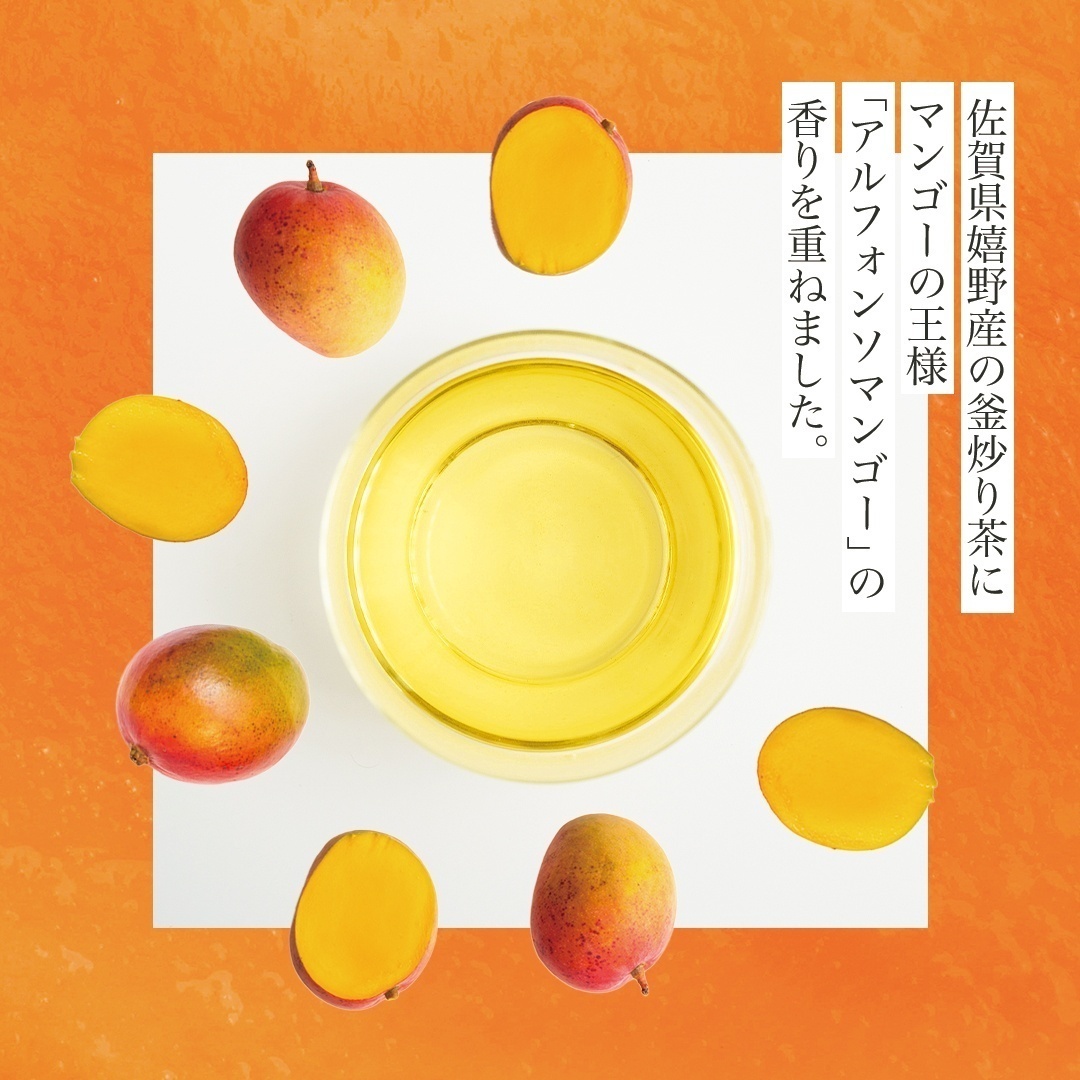 マンゴー香る嬉野釜炒り茶（ティーバッグ10個入）＆ティーエードセット