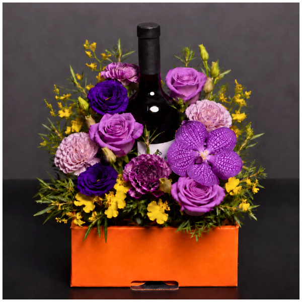 【父の日ギフト】Luxury Gift Box｜ナチュラルワイン×生花