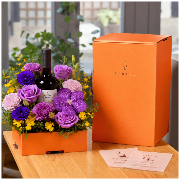 【父の日ギフト】Luxury Gift Box｜ナチュラルワイン×生花