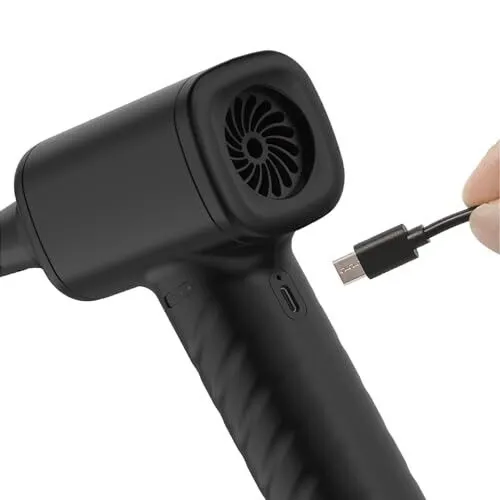 ナカバヤシ 電動エアダスター 充電式 LEDライト付 黒