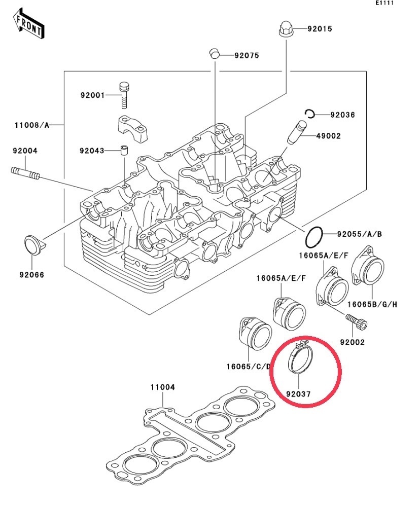 フル インシュレーター Oリング ボルト バンド カワサキ 純正 ゼファー400 ゼファー400カイ