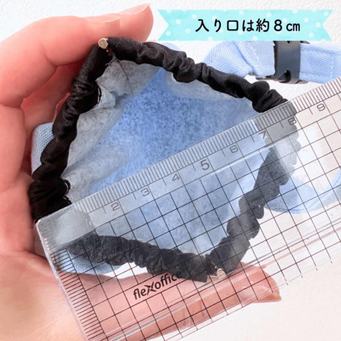 ブラック&ペールピンク｜わんちゃん消臭マナーポーチ Mサイズ｜現品限り【紀州オックス】