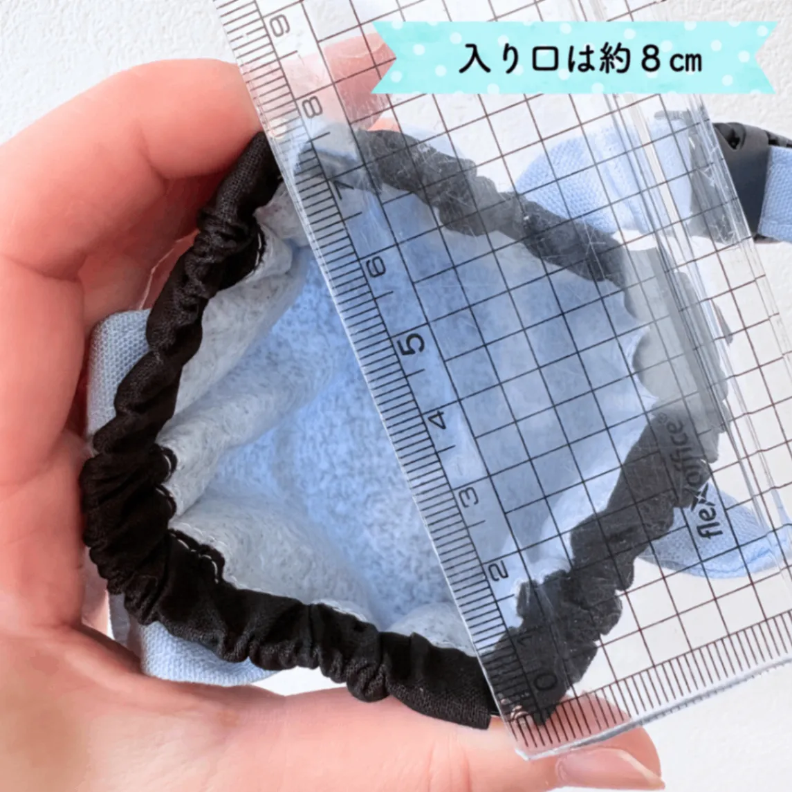 ブラック&ペールピンク｜わんちゃん消臭マナーポーチ Mサイズ｜現品限り【紀州オックス】