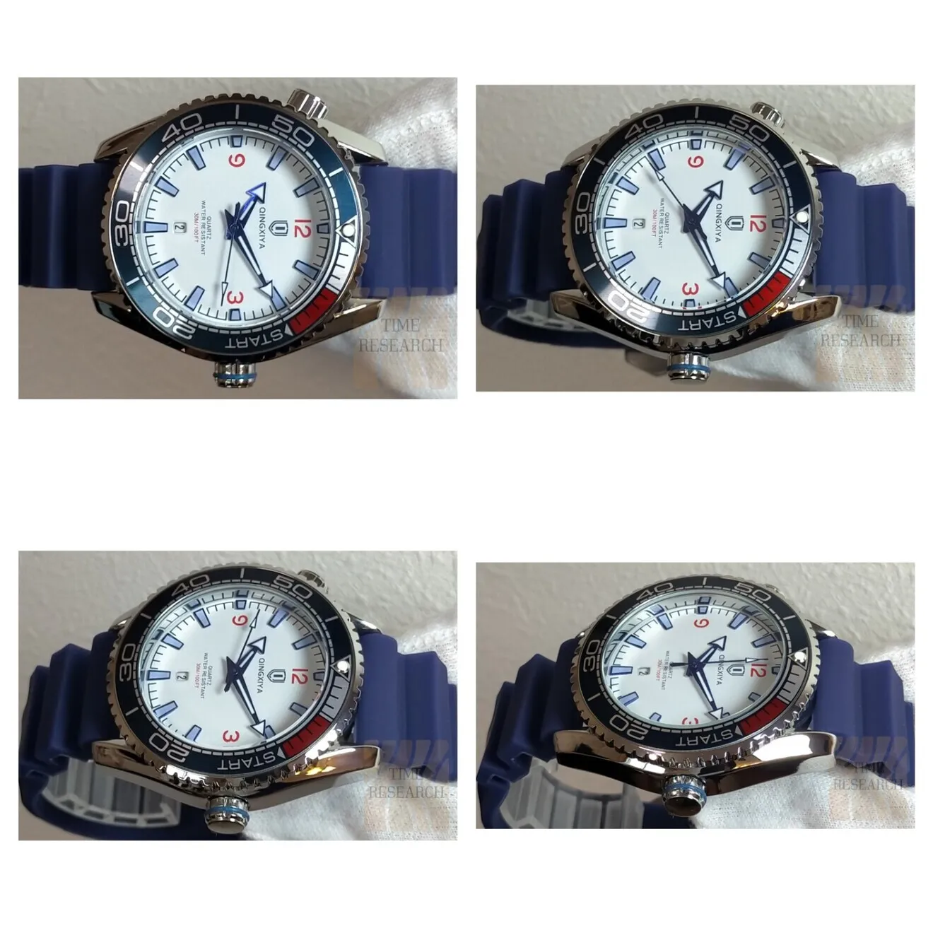 屈強スポーツウォッチ【大口径＆ワイドベゼル/新品】逆回転防止機能ベゼル ラバー②