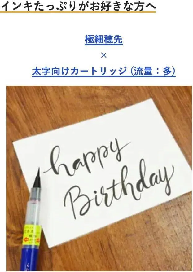 くれ竹 美文字 完美王【極細・中字・太字・ 薄墨 4本セット】カートリッジ対応表付 細字 筆ペン