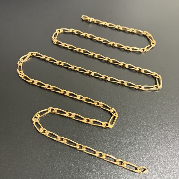 【フランス製・K18GF】フィガロチェーン ネックレス 70cm