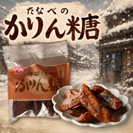たなべのかりん糖 黒糖かりんとう 手作り 新潟銘菓 10本入 しっとり やわらかい くせになる