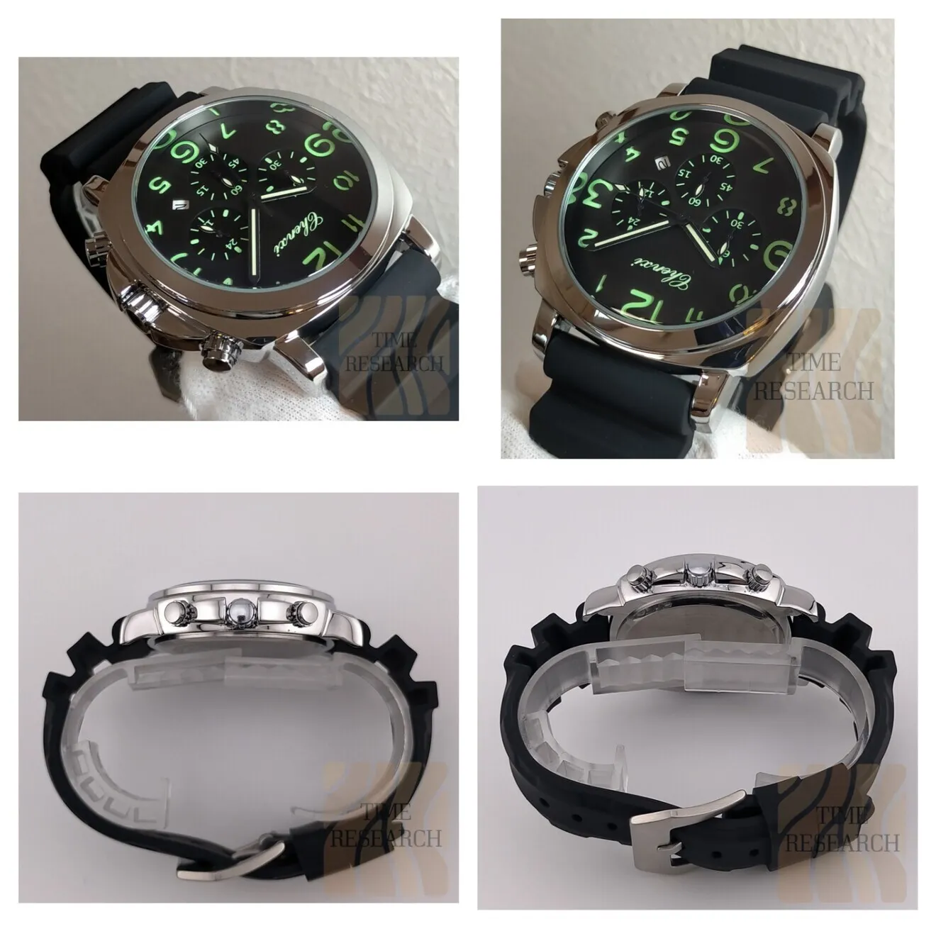 【待望のクロノグラフ搭載ミリタリーウォッチ/新品】フィッシュテールバックル装備⑥
