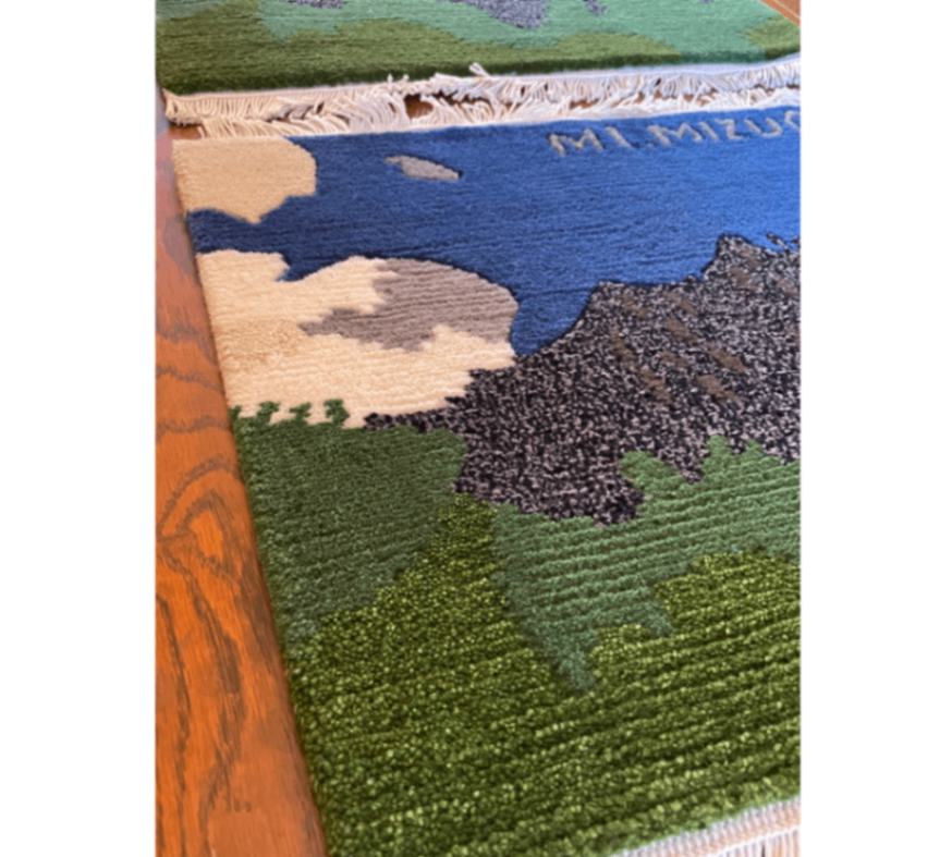 【ネパール】Mt.MIZUGAKI｜手織りウールラグ 45×50cm［山梨・瑞牆山］