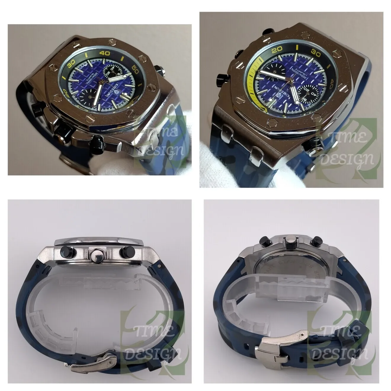 【王道八角スタイルを現代にモデファイ/新品】デザインウォッチ 迷彩③
