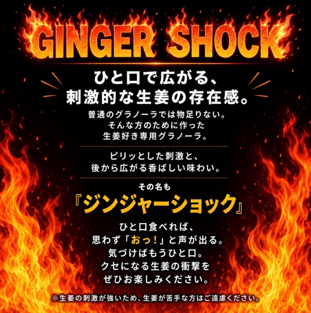 からだ想いの窯焼きグラノーラ　ジンジャーショック　200g×３袋