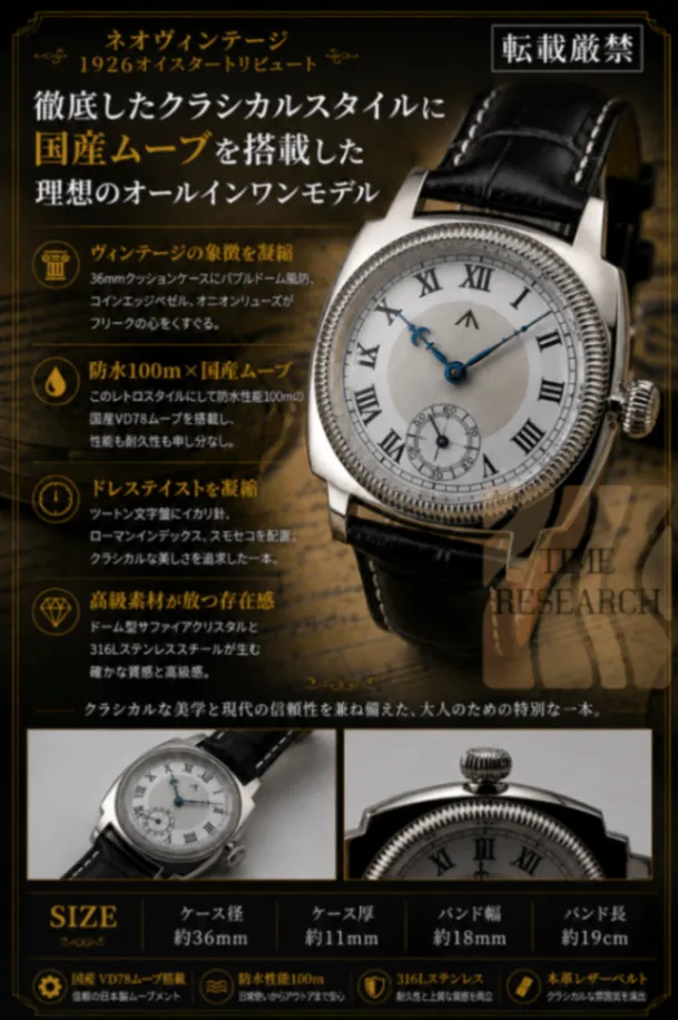 高質感と高性能を内包した1926オイスタートリビュート【国産vd78/新品】①