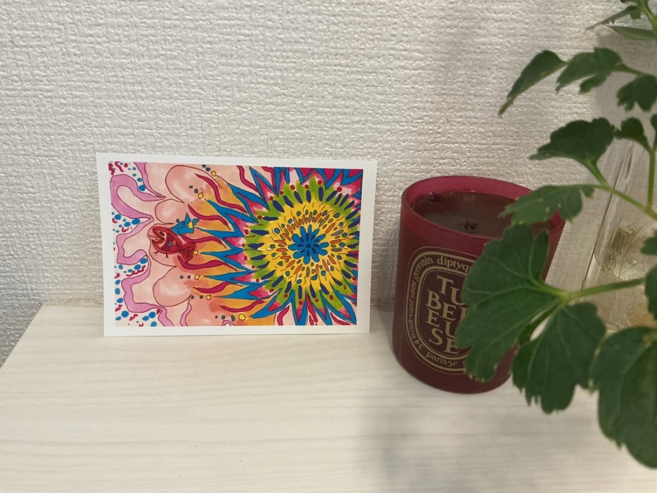ポストカード5枚セット「Happy Flower」｜カラフル花柄イラスト
