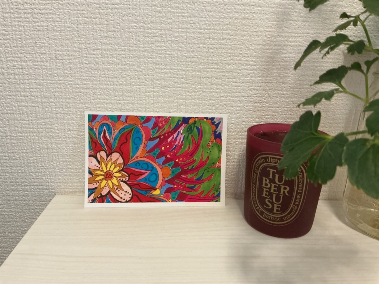 ポストカード5枚セット「Happy Flower」｜カラフル花柄イラスト