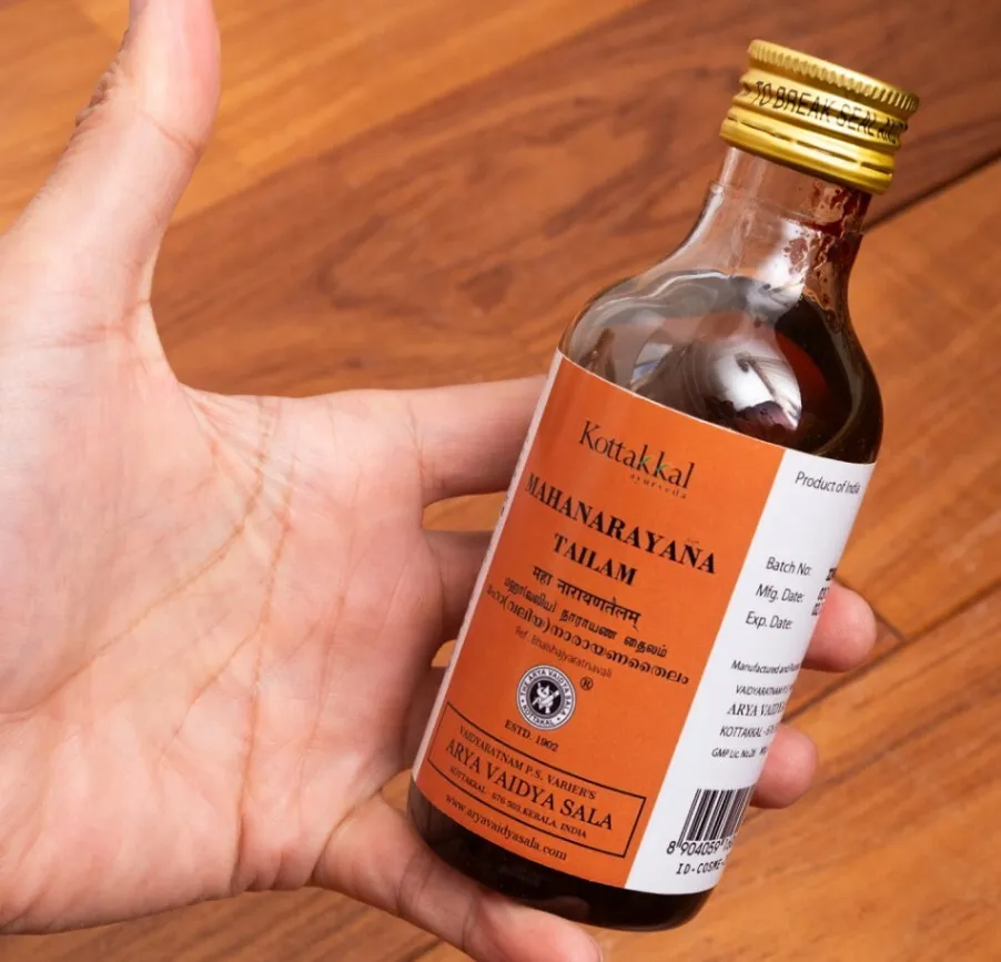 【首・肩・腰のセルフケア】マハーナーラーヤナタイラム200ml｜コッタカル｜アーユルヴェーダオイル
