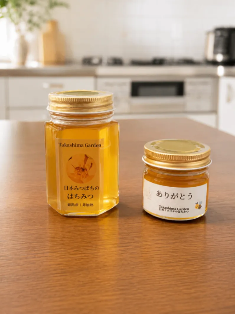 日本みつばちの非加熱はちみつ 180g＋80g｜親子瓶セット