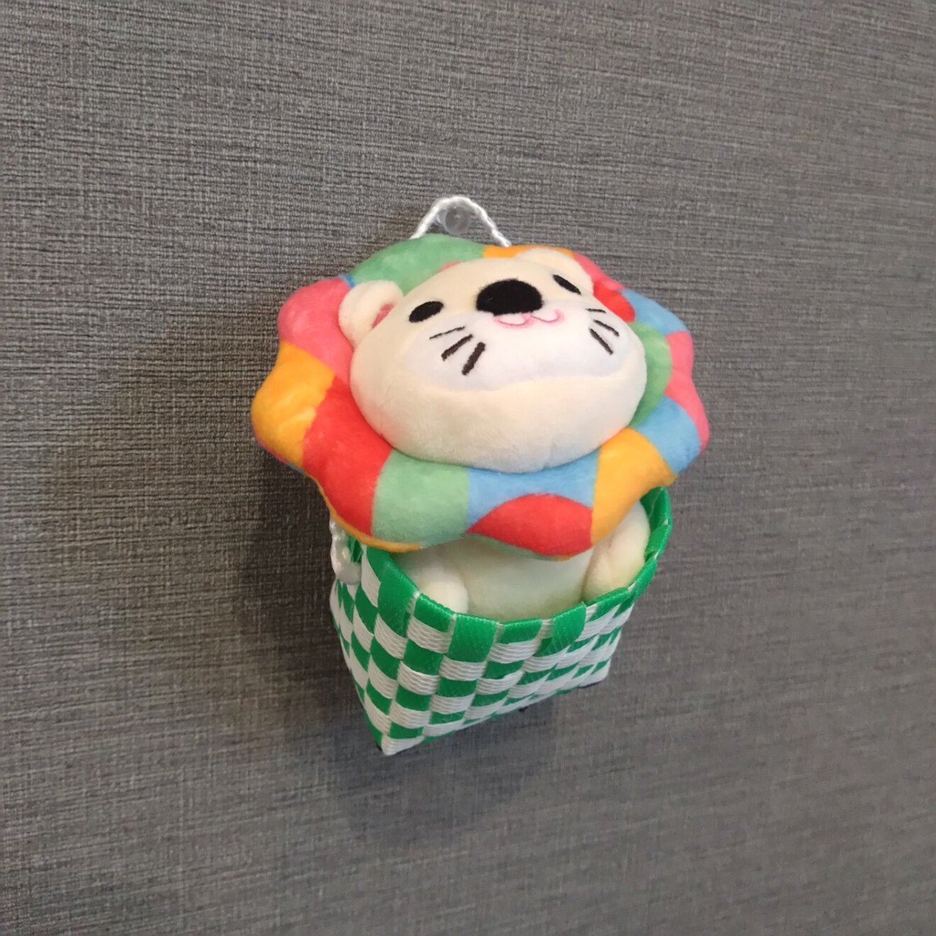 【ハンドメイド】ミニミニはけご　学長ライオンぬいぐるみがピッタリ🧺🦁