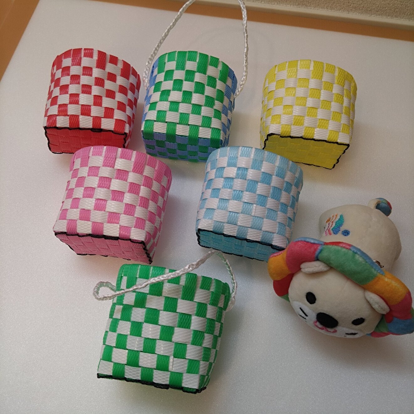 【ハンドメイド】ミニミニはけご　学長ライオンぬいぐるみがピッタリ🧺🦁
