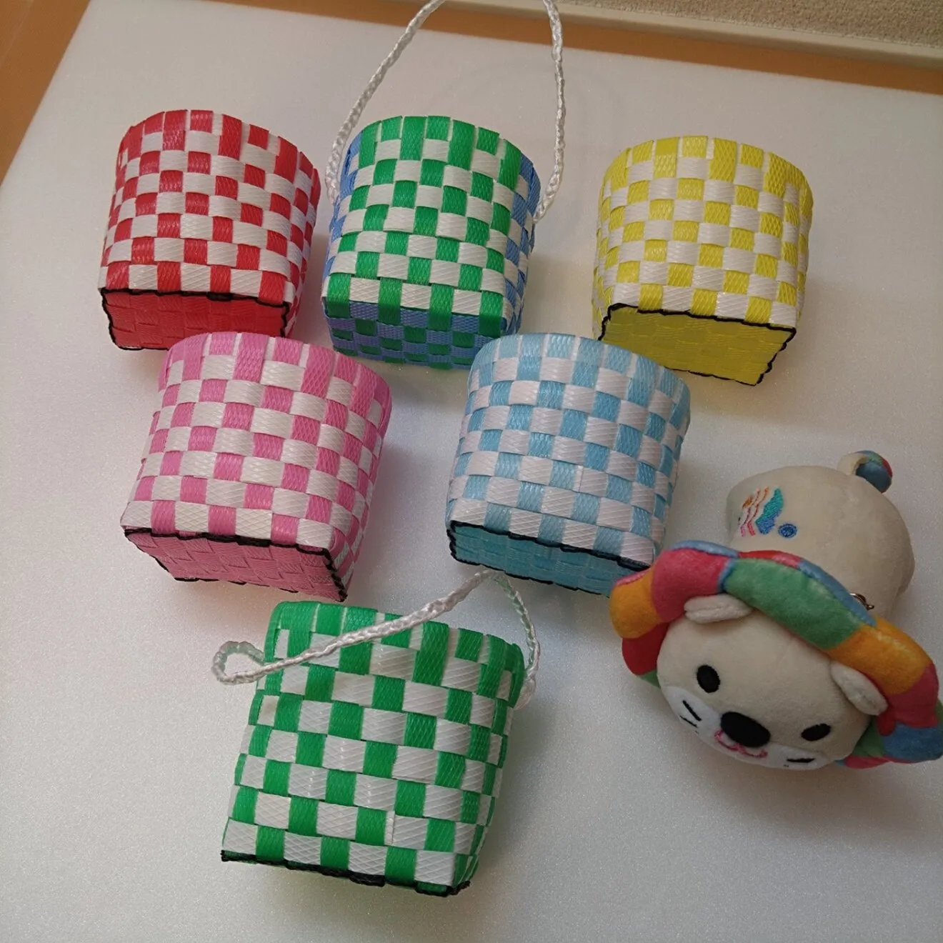 【ハンドメイド】ミニミニはけご　学長ライオンぬいぐるみがピッタリ🧺🦁