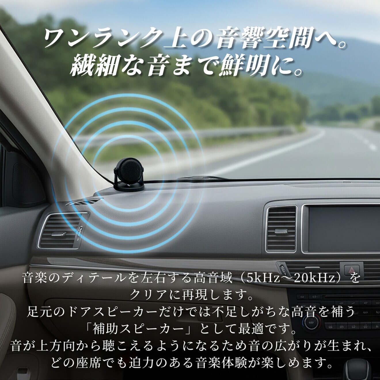 カースピーカー ツイーター 車 サテライト 指向性 サラウンド オーディオ 12V 20W 2個