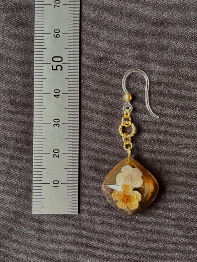 ドライフラワー入り🌸フックピアス【リベポ払い歓迎🎉】