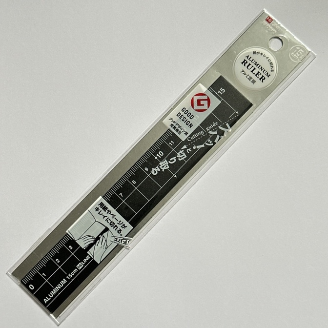 【クツワ】アルミ定規15cm ブラック XS03 新品