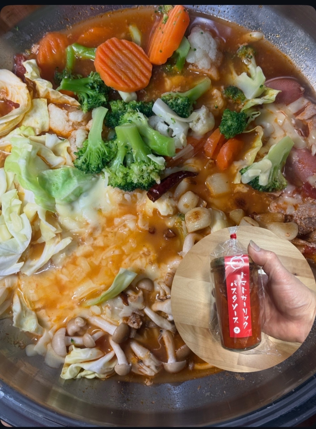 にんにくの芽醤油漬け、トマトガーリックパスタソースセット(栽培時農薬不使用)