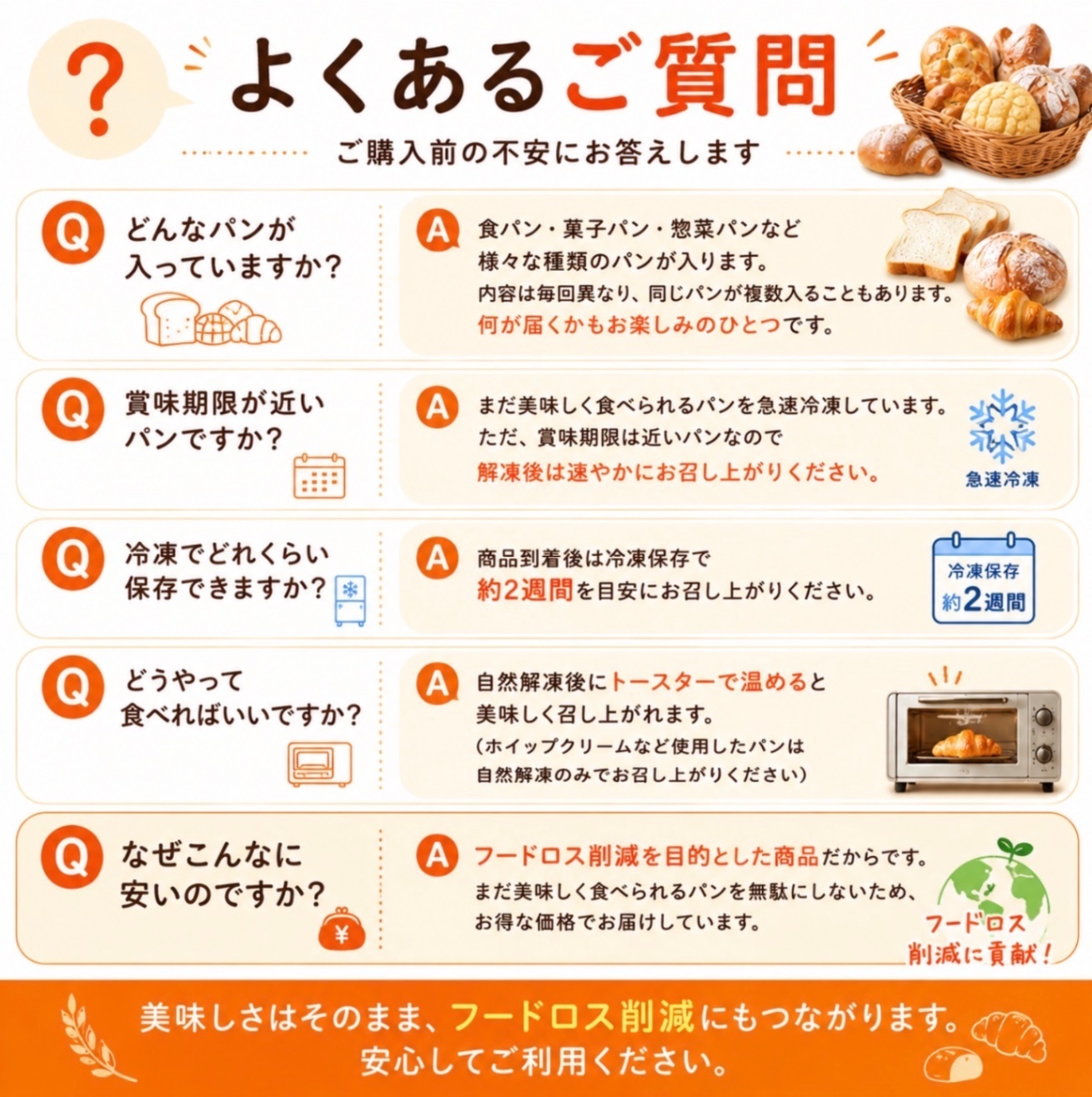【緊急開催】手作りパンのロスパン詰め合わせセット　フードロス対策商品　２割増量
