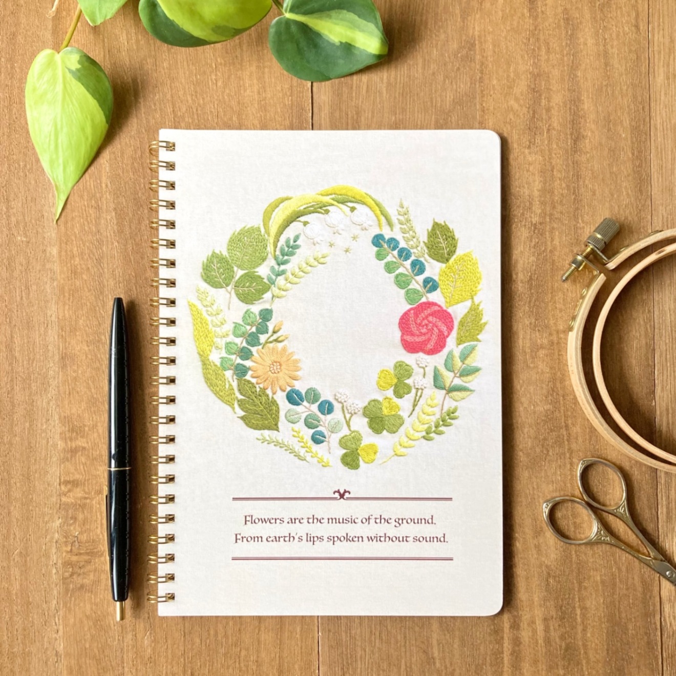 刺繍プリントノート・祝福　A5