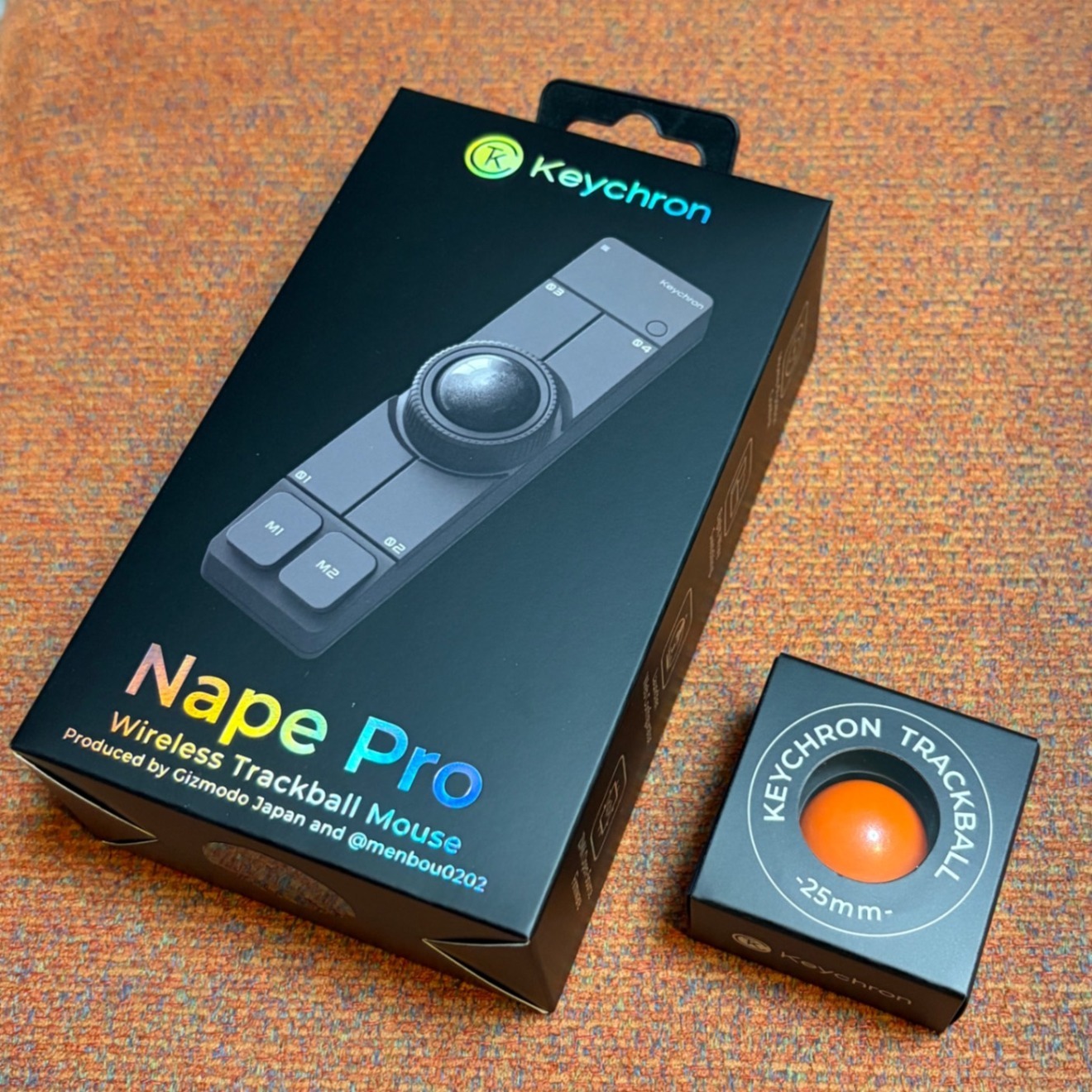 Keychron Nape Pro + 追加ボール（ワイヤレストラックボールマウス）