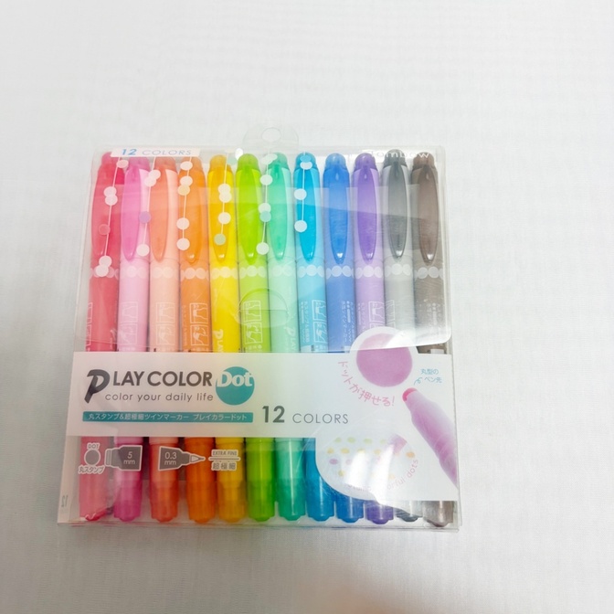 トンボ鉛筆　プレイカラードット12色セット