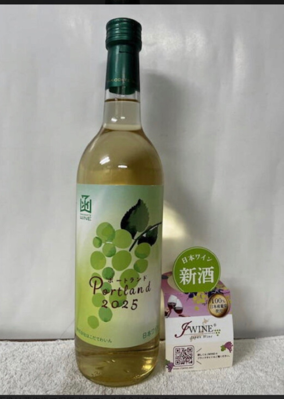 (定価の半額以下)はこだてわいん  新酒ポートランド 2025Ｊ 白 やや甘口 720ml　1ケース