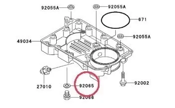 オイルフィルターセット カワサキ純正 ゼファー400 ゼファーX ゼファー750 パッキン Oリング