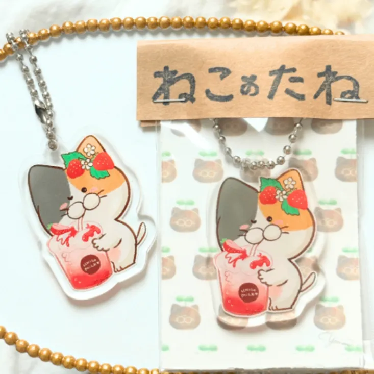 アクリルキーホルダー「みー」｜ねこのたね 絵本キャラクター