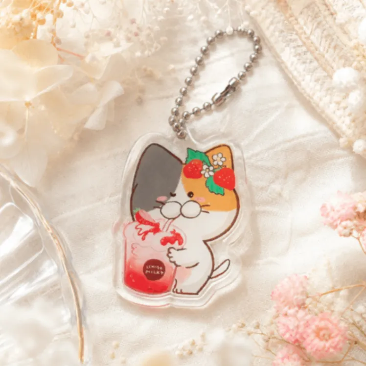 アクリルキーホルダー「みー」｜ねこのたね 絵本キャラクター