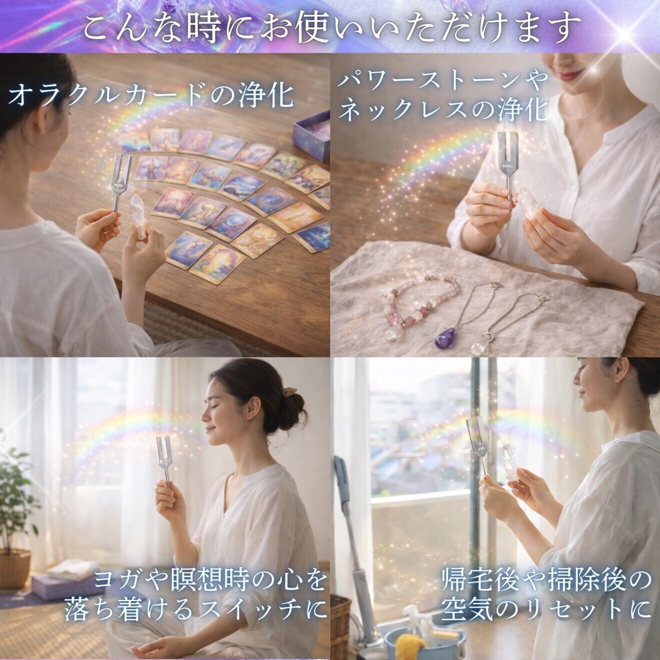 CRONUS.SG［占い師監修］クリスタル チューナー 4096hz 水晶 プレゼント 6点セット 