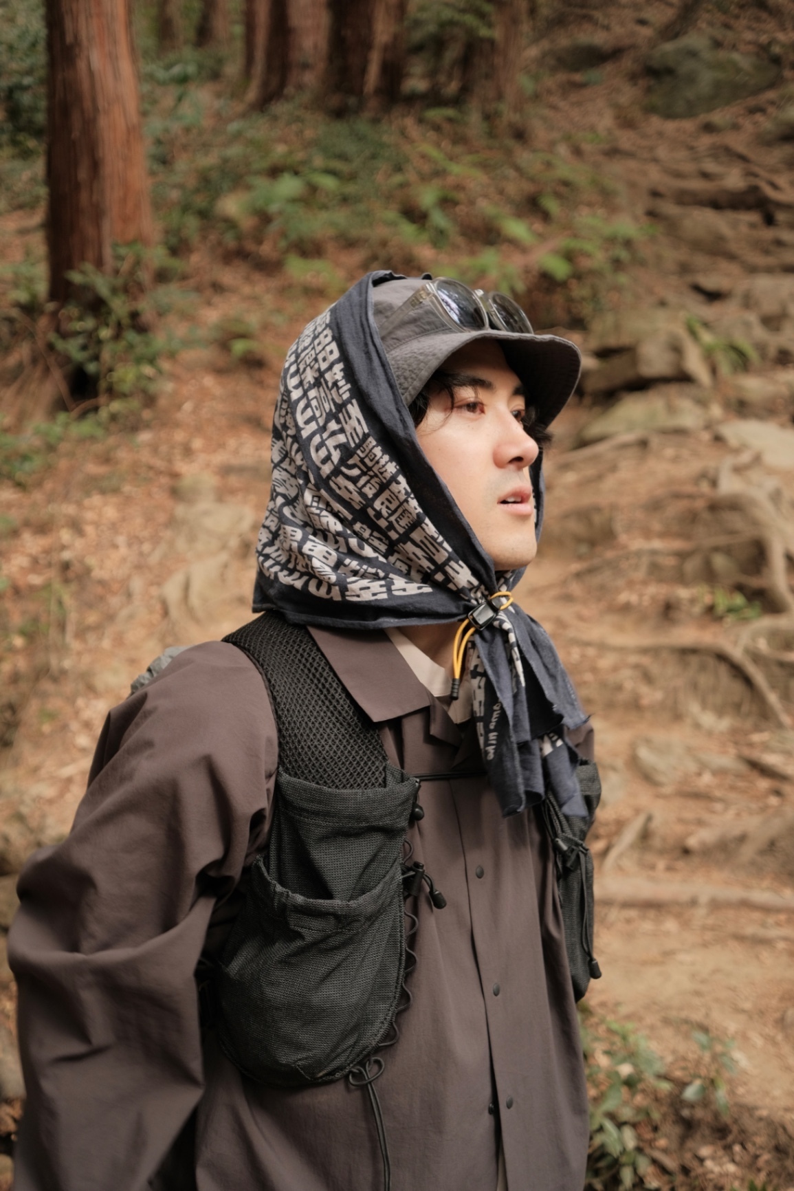 【登山用の手ぬぐい】　日本百名山手ぬぐい　あの山この山　色：こいあい