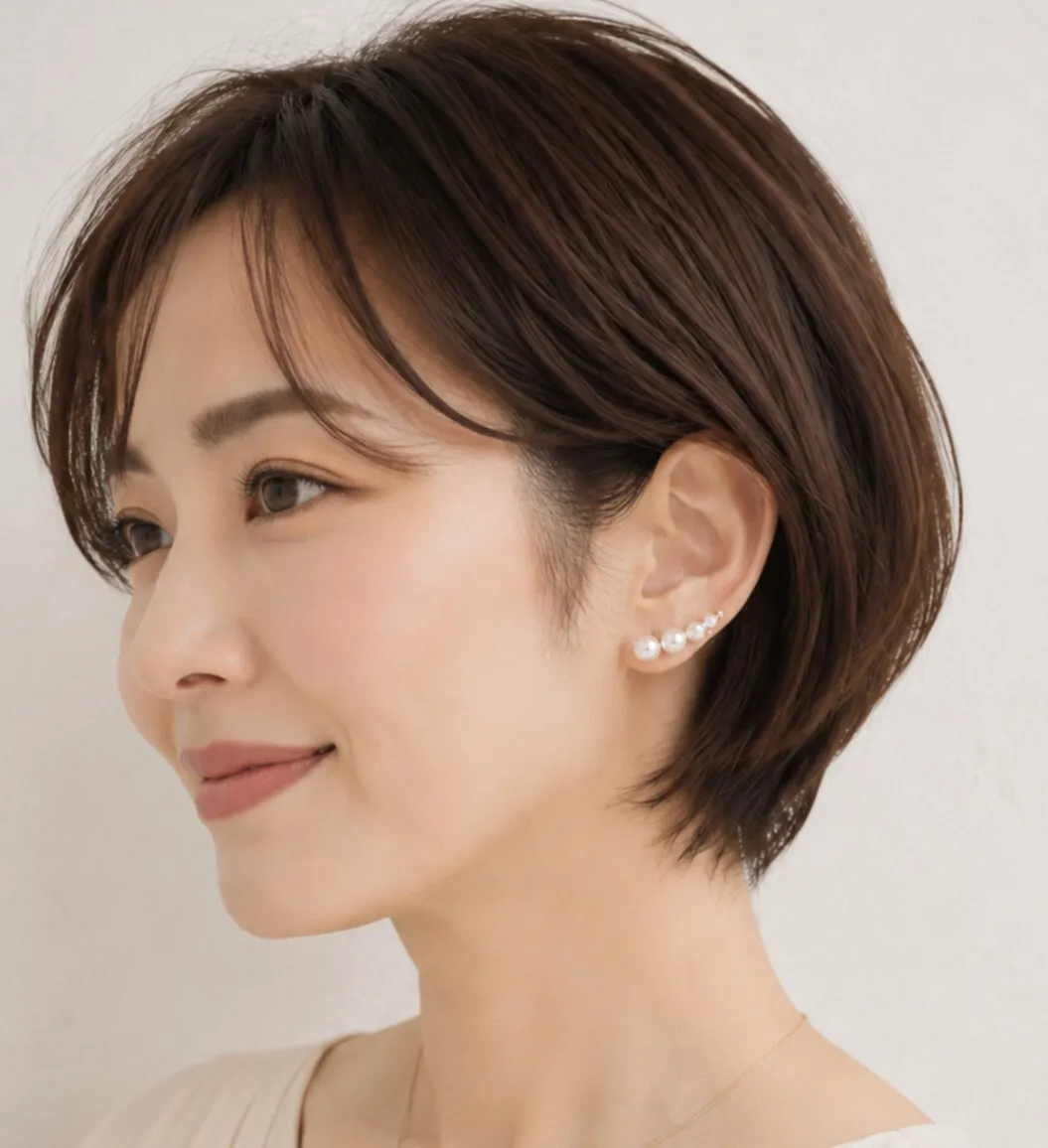 貝パール 14kgf 痛くないイヤカフにも ピアスにも 2ウェイ イヤリング イヤーカフ