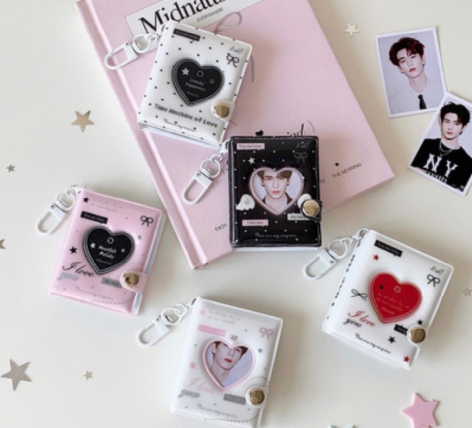 【5種類セット】フォトキーホルダー ミニアルバム 推し活　写真入れ　ミニシール帳　