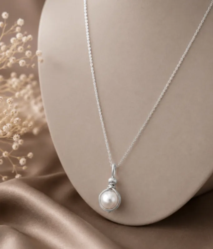 リベ限定silver filled 涼しげ貝パール 愛されネックレスピアスセット 夏限定作品 真珠 