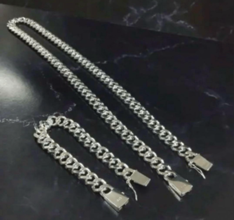 リベ限定特価❗️  メンズ silver925 ブレス ネックレス　お得セット 喜平 刻印入り 