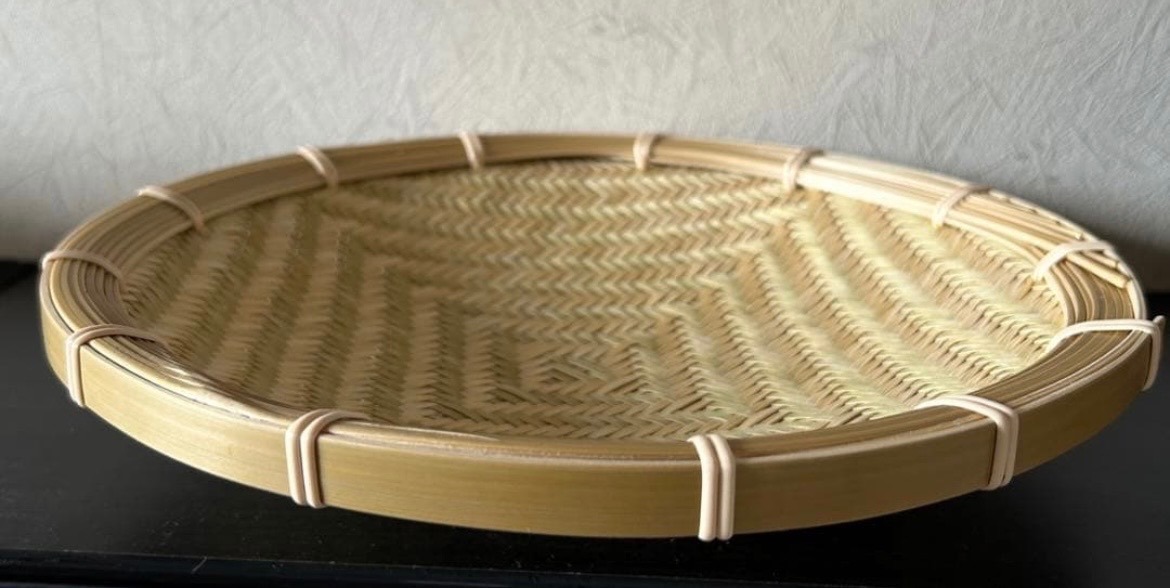 竹ザル 25㎝ 国産 真竹【希少生産の日本製竹ザル】ざる ③