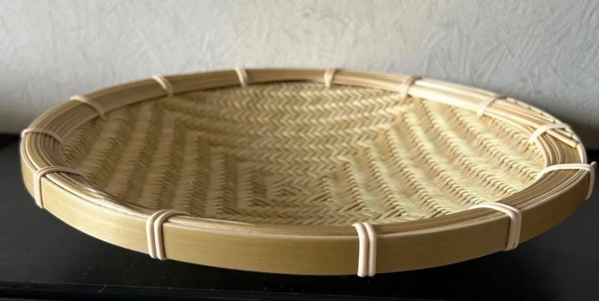竹ザル 25㎝ 国産 真竹【希少生産の日本製竹ザル】ざる ③