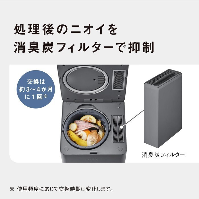 Panasonic 家庭用生ごみ処理機 MS-N25-H グレー