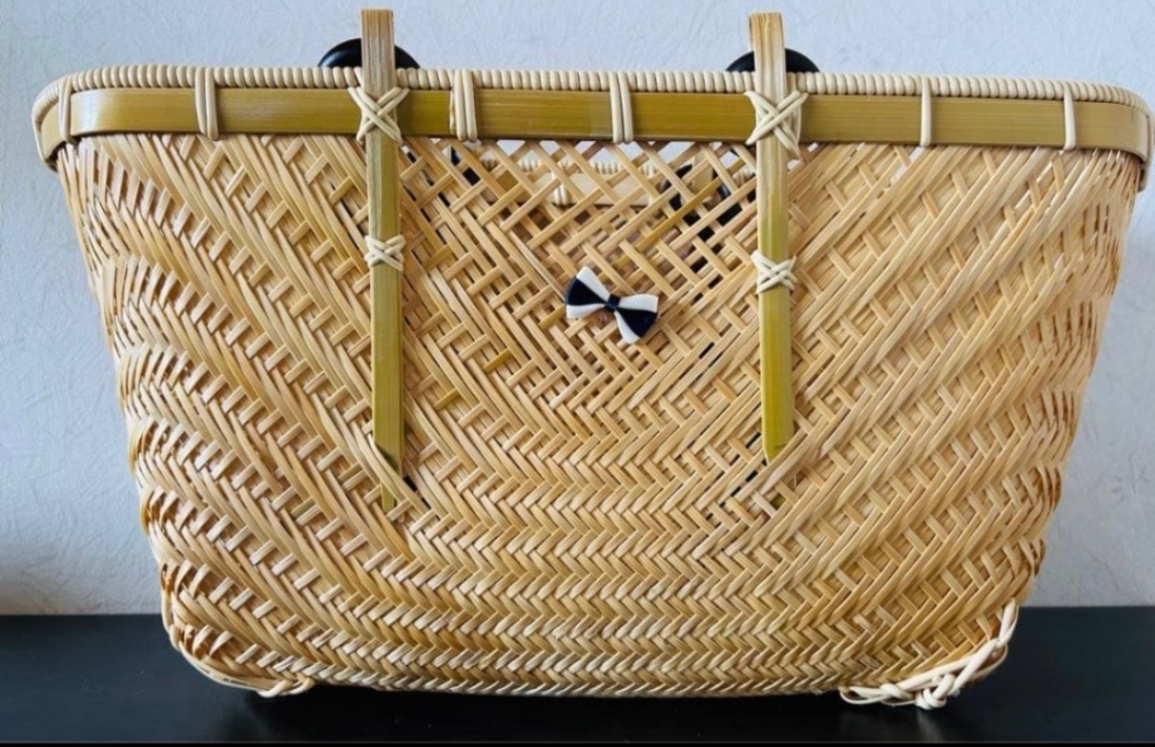 ① 竹カゴ 籠 かごバック 竹細工 国産真竹