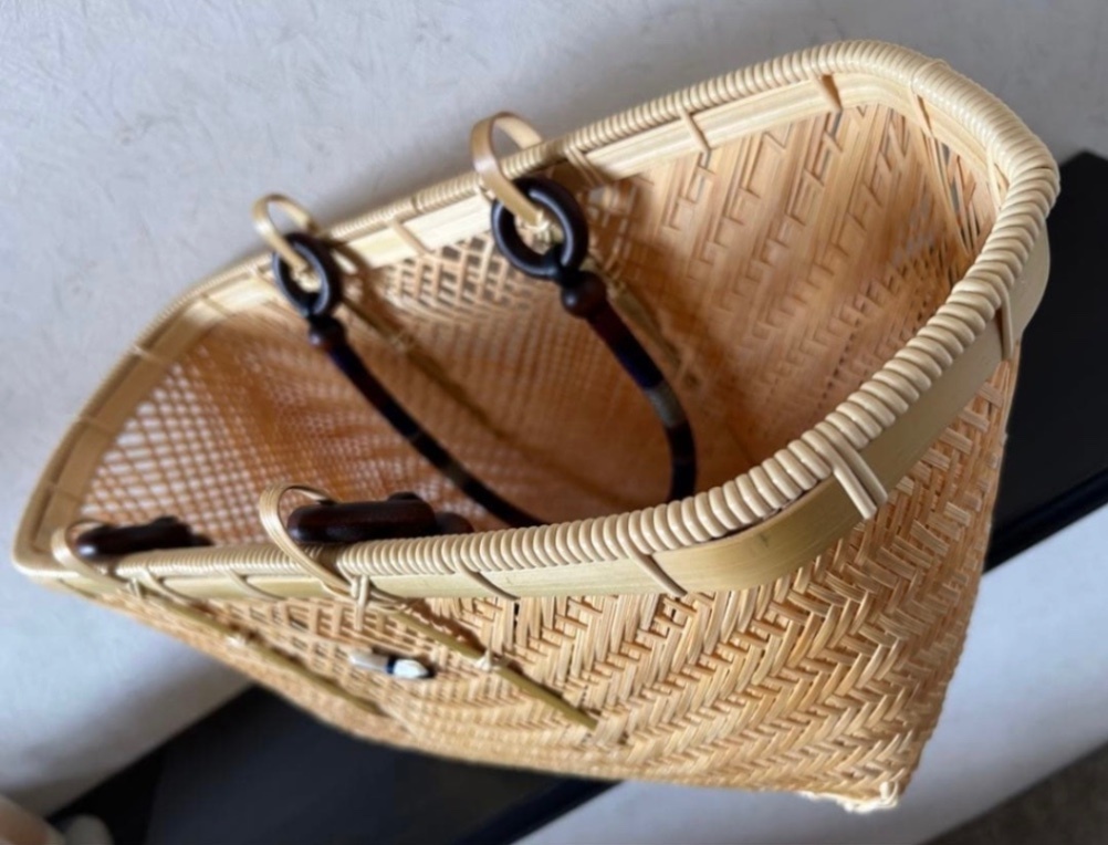 ① 竹カゴ 籠 かごバック 竹細工 国産真竹